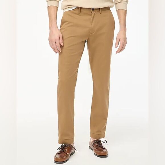 J. Crew 484 Slim Pants Mens 32x32 Tan Five Pocket Preppy Stretch - Picture 1 of 8